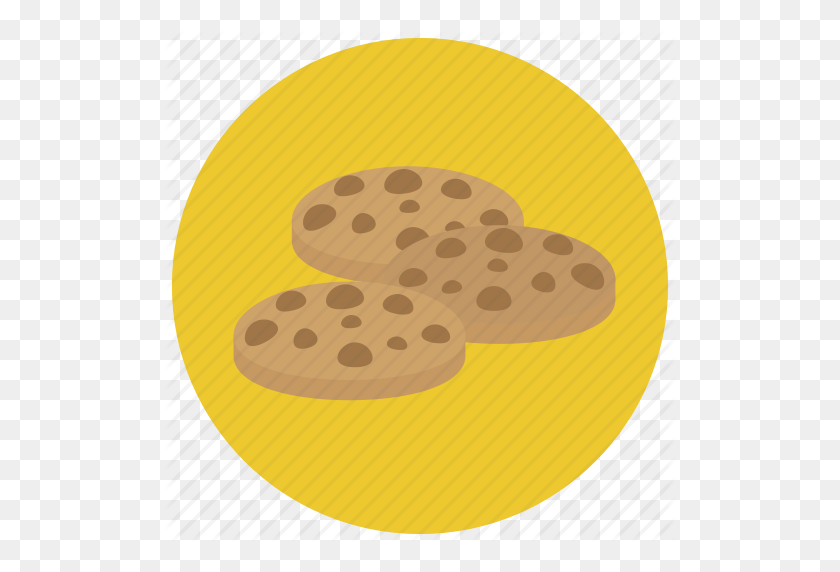 512x512 Baked, Chocolate, Chocolate Chip, Cookie, Cookies, Pastry, Sweets Icon - Chocolate Chip Cookie Clipart