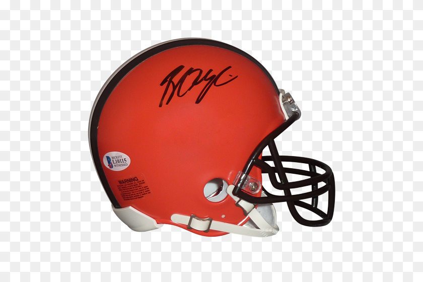 500x500 Baker Mayfield Autografiado Mini Casco De Los Cleveland Browns - Logotipo De Los Cleveland Browns Png