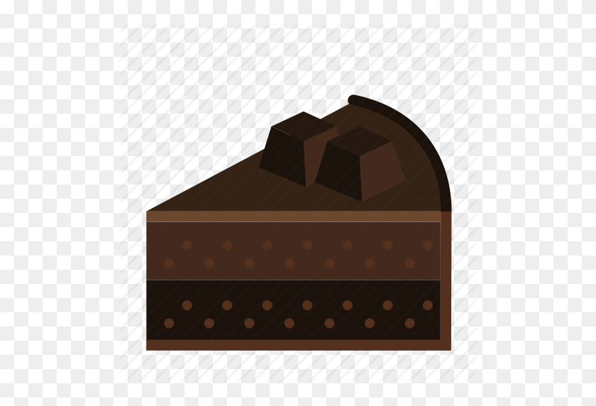 512x512 Bakery, Cake, Cake Piece, Chocolate, Dark, Food, Sweets Icon - Chocolate Cake PNG