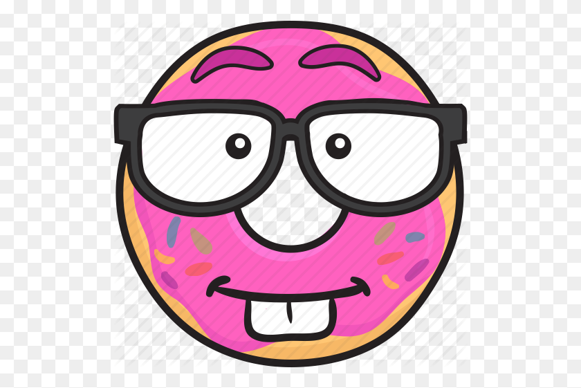 512x501 Panadería De Dibujos Animados De Donut Donut Emoji Smiley Icono Icono De Búsqueda Png - Donut Png