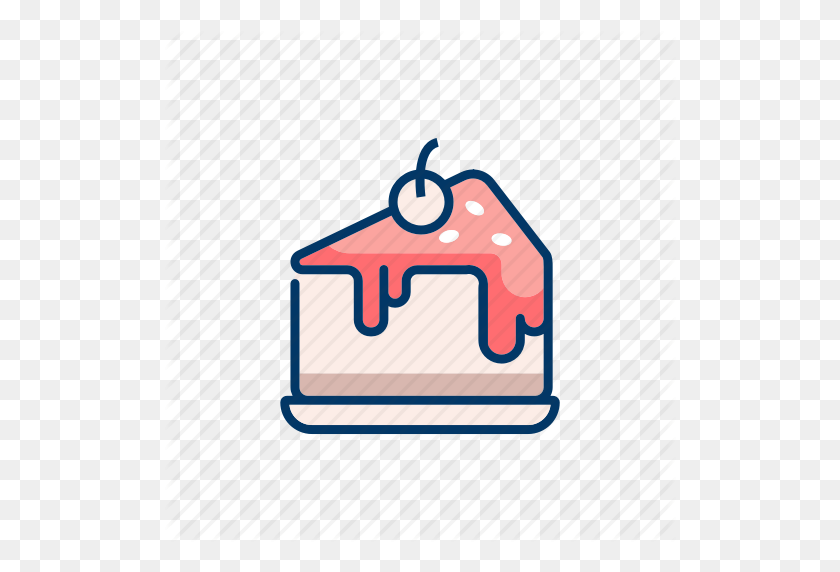 512x512 Bakery, Dessert, Piece Of Cake, Slice, Sweet Icon - Slice Of Cake Clipart