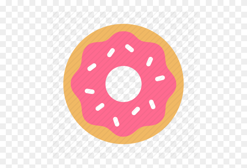 512x512 Bakery, Donut, Doughnut, Icing, Pastry, Pink, Sprinkles Icon - Sprinkles PNG