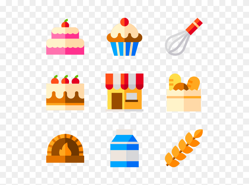 600x564 Бесплатные Иконки Пекарня - Торт И Мороженое Клипарт