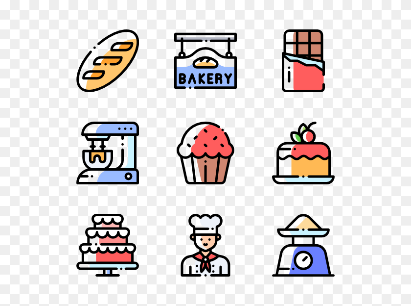 600x564 Bakery Icons - Free Bakery Clip Art
