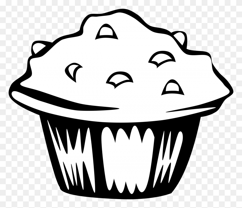 2400x2042 Baking Clipart Blueberry Muffin - Muffin Clipart Black And White