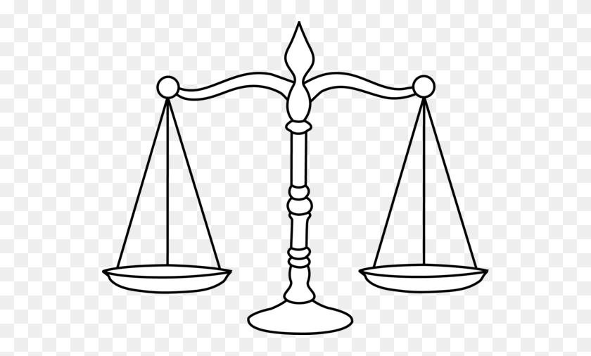 550x446 Balance Scale Clip Art Sketch Coloring Page - Legal Scales Clipart