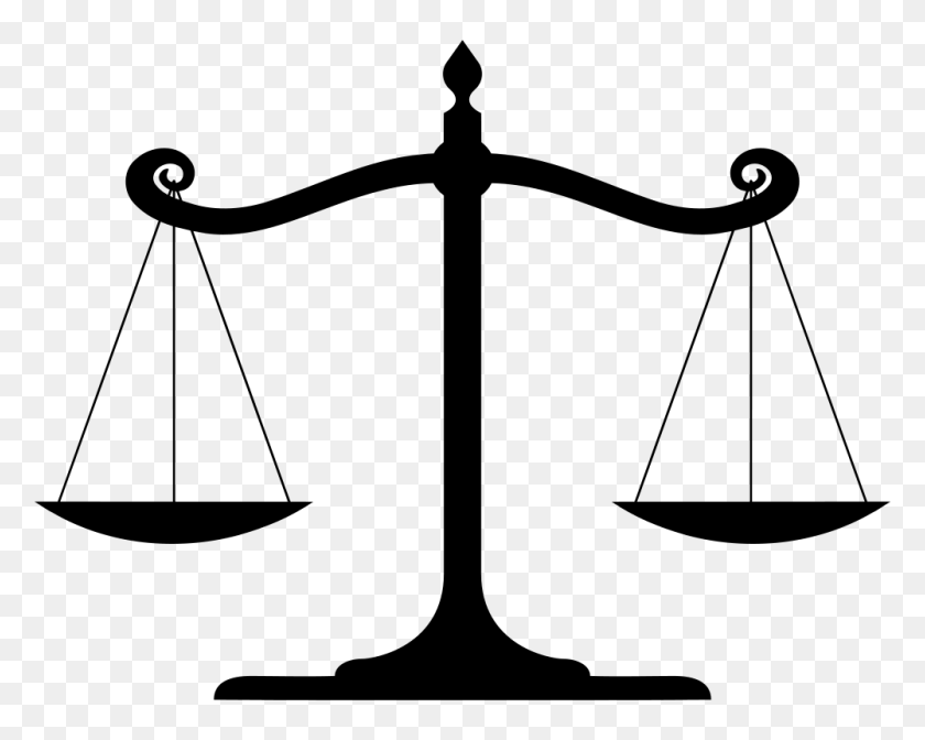 1000x785 Balanced Scale Of Justice - Judicial Clipart