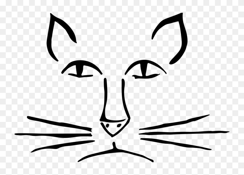 1077x750 Balancing Cat Drawing Face Tail - Tail Clipart