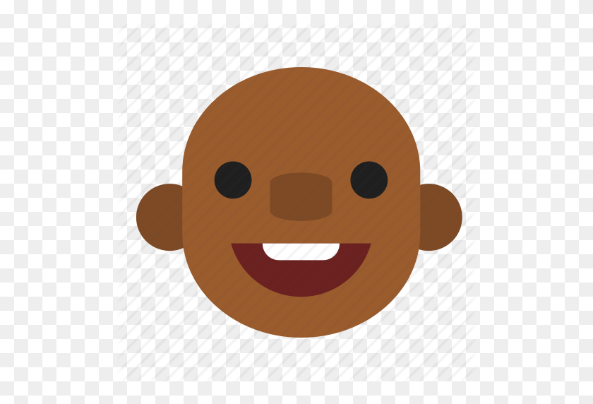 512x512 Bald, Black, Face, Guy, Head, Male, Man Icon - Black Guy PNG