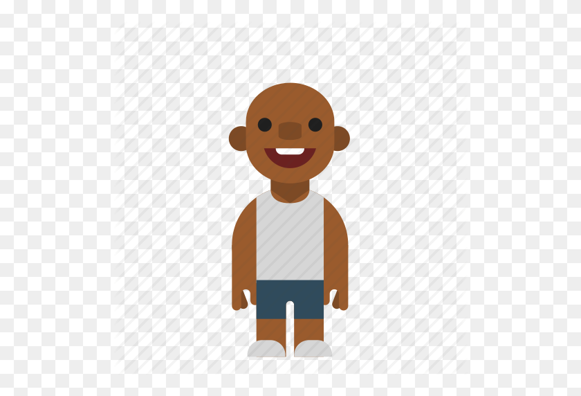 512x512 Bald, Black, Guy, Laughing, Male, Man, Smiling Icon - Black Guy PNG