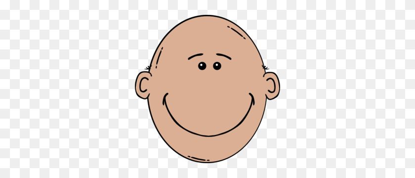 294x300 Bald Happy Man Clip Art - Man Face Clipart