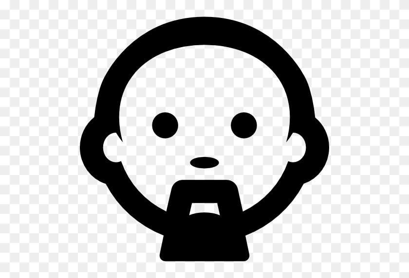 512x512 Bald Man With Goatee - Bald Head PNG