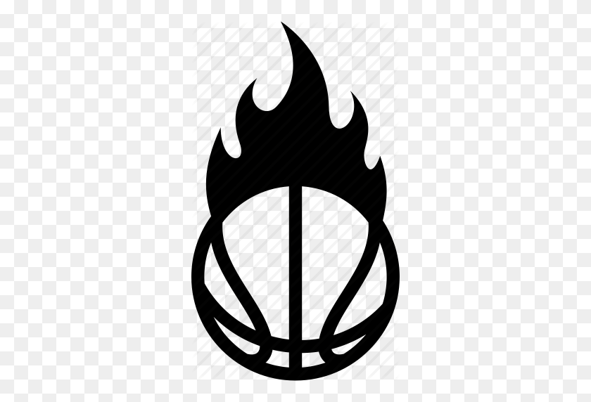 296x512 Ball, Basketball, Fire, Flaming, Hoops, Hot Icon - Basketball Icon PNG