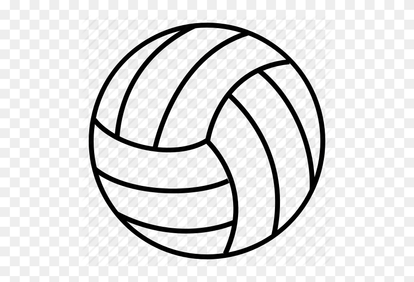 512x512 Ball, Beach, Sport, Volley, Volleyball Icon - Volleyball Outline Clipart