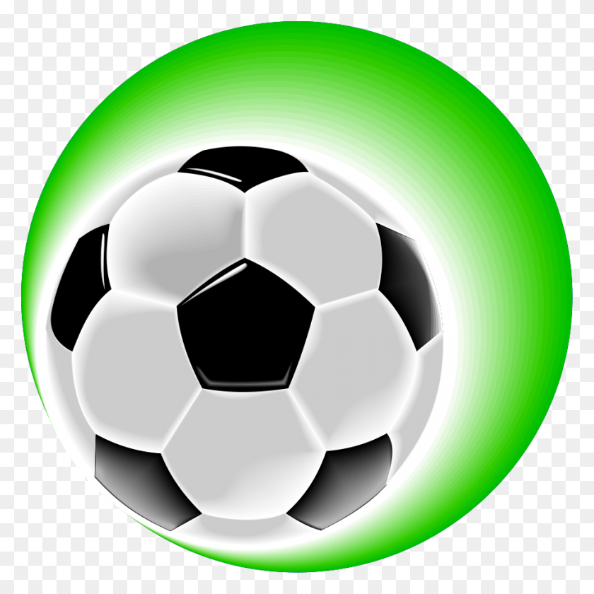 900x900 Ball Clip Art Black And White Images - Soccer Player Clipart