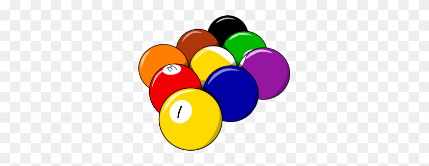 297x265 Ball Form Clip Art - Pool Balls Clipart