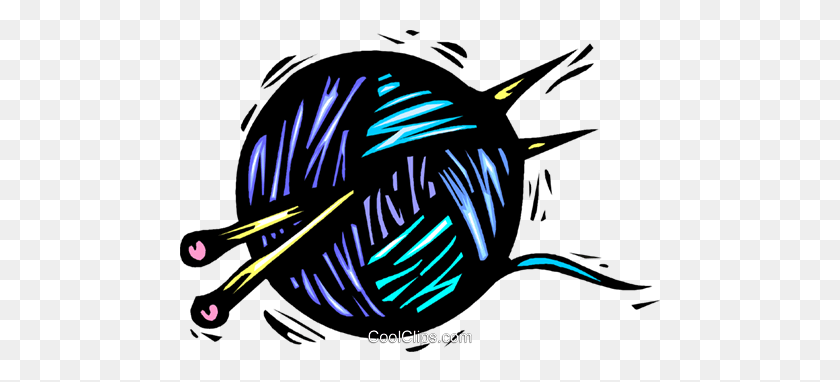 480x322 Ball Of Yarn Royalty Free Vector Clip Art Illustration - Yarn Ball PNG