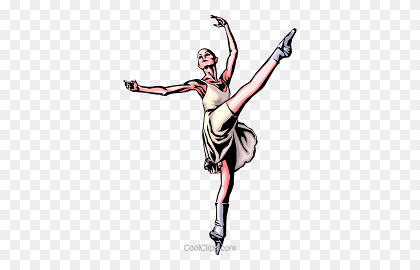 346x480 Ballerina Royalty Free Vector Clip Art Illustration - Ballet Dancer Clipart