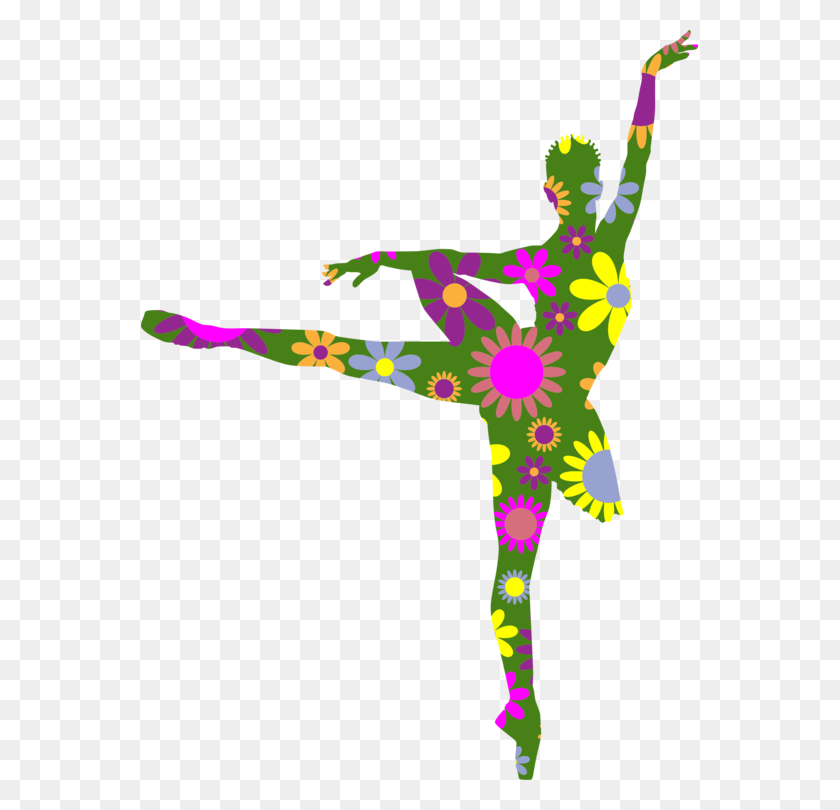 557x750 Балерина, Танцор Балета, Цветочный Дизайн, Цветок - Вертящаяся Дубинка Клипарт