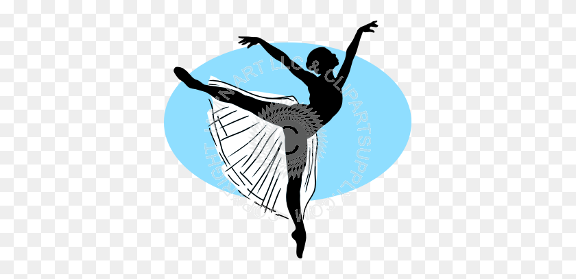 361x347 Silueta De Bailarina De Ballet En Color - Clipart De Danza Moderna