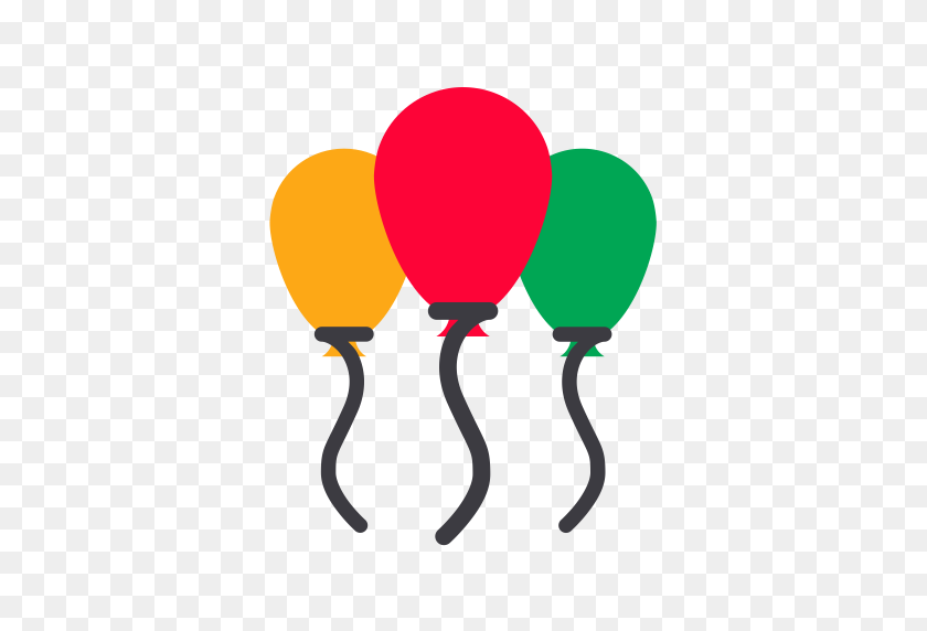 512x512 Воздушный Шар, Воздушный Шар На День Рождения, Значок Украшения С Png И Вектором - Воздушный Шар Emoji Png