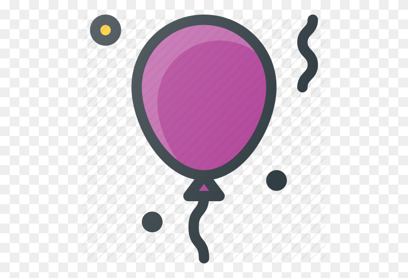 512x512 Balloon, Celebrate, Confetti, Party Icon - Balloons And Confetti Clipart