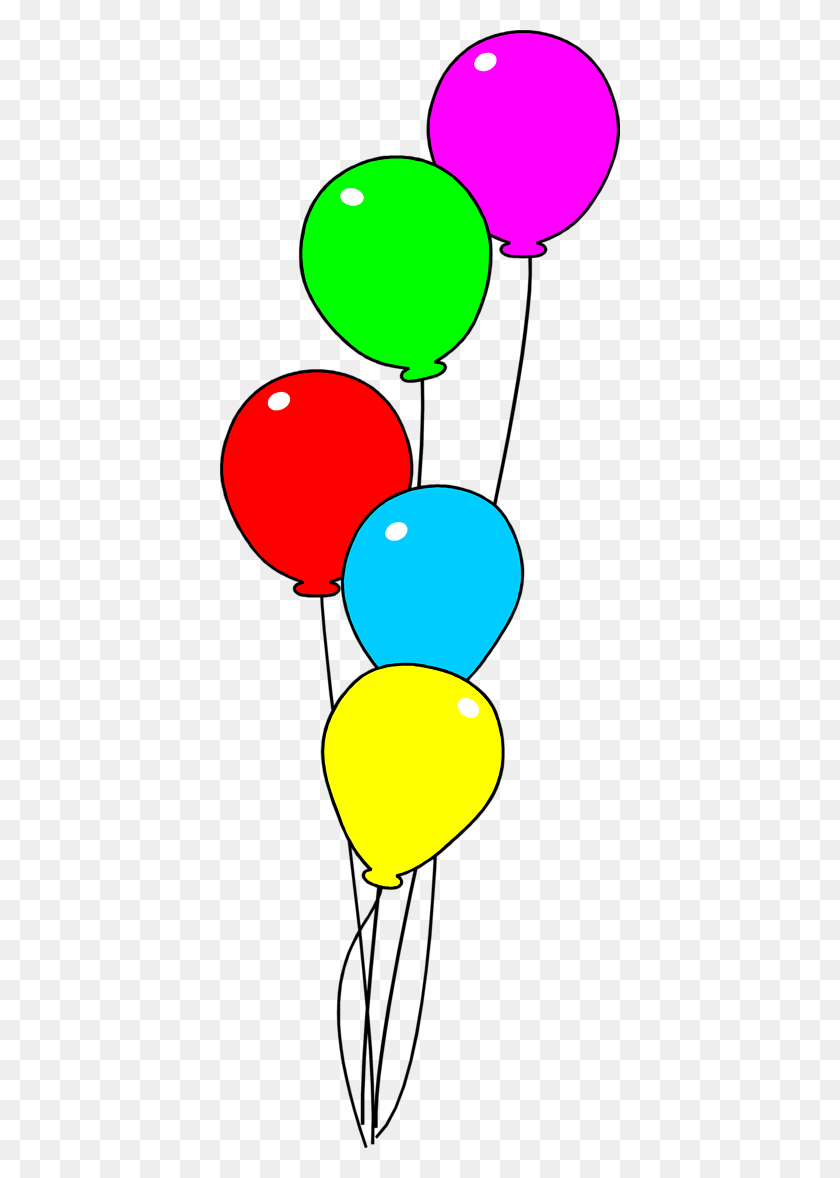400x1118 Balloon Clipart Happy Birthday - Happy Birthday Son Clipart