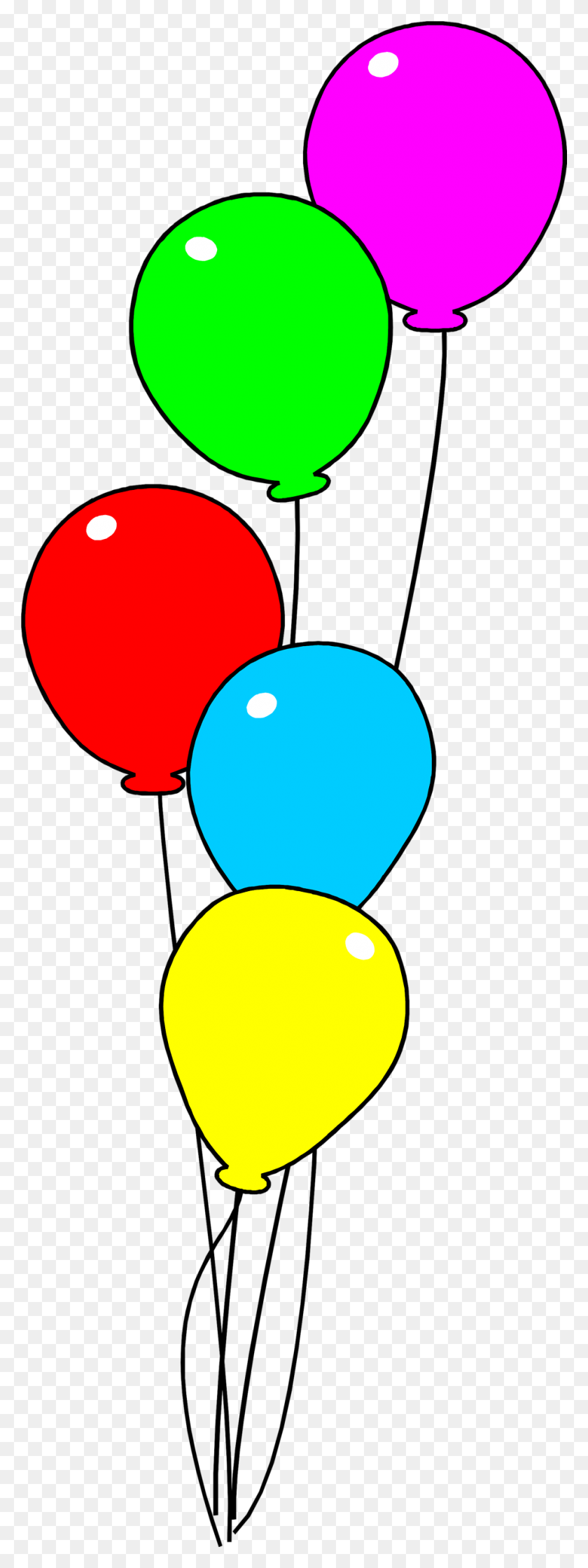 958x2678 Balloon Clipart Line - Balloon Pop Clipart