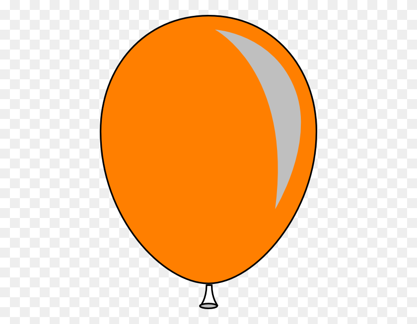 438x594 Balloon Clipart Orange - Naranja Clipart