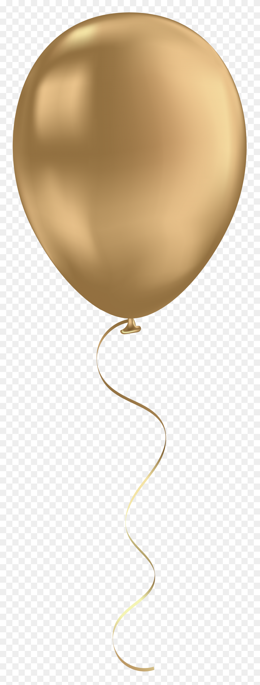 2901x8000 Balloon Gold Png Clip Art - School Supplies Clipart Free