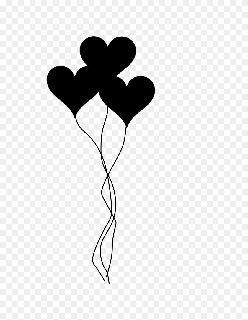 768x1024 Balloon Hearts Cliparts - Heart Balloon Clipart