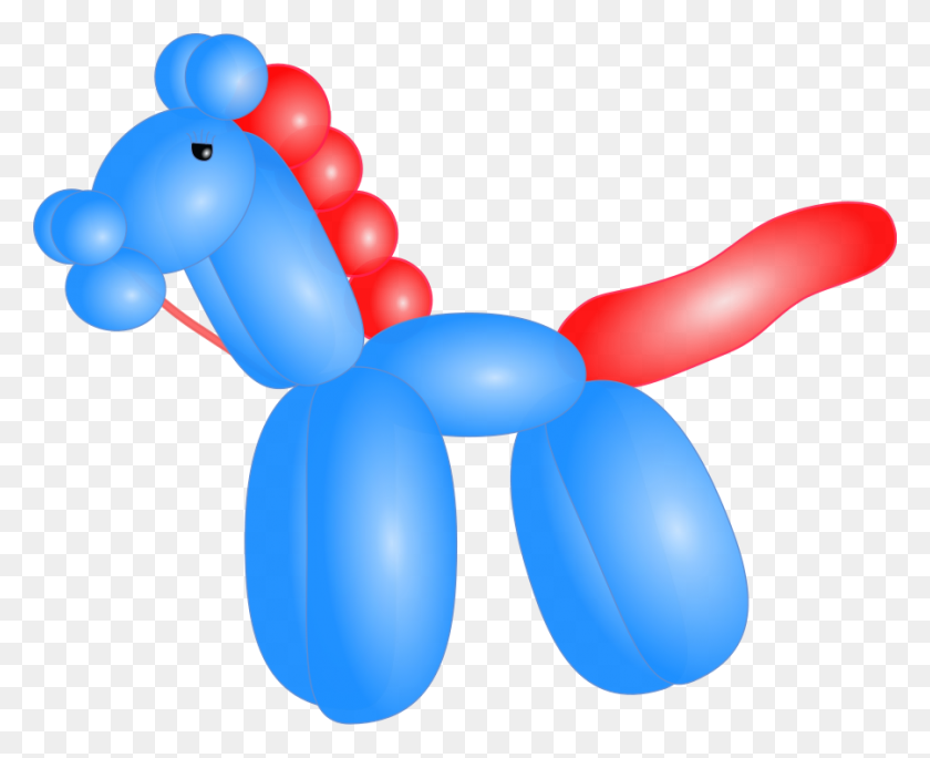 900x721 Воздушный Шар Лошадь Png Клипарт Для Интернета - Синие Шары Png