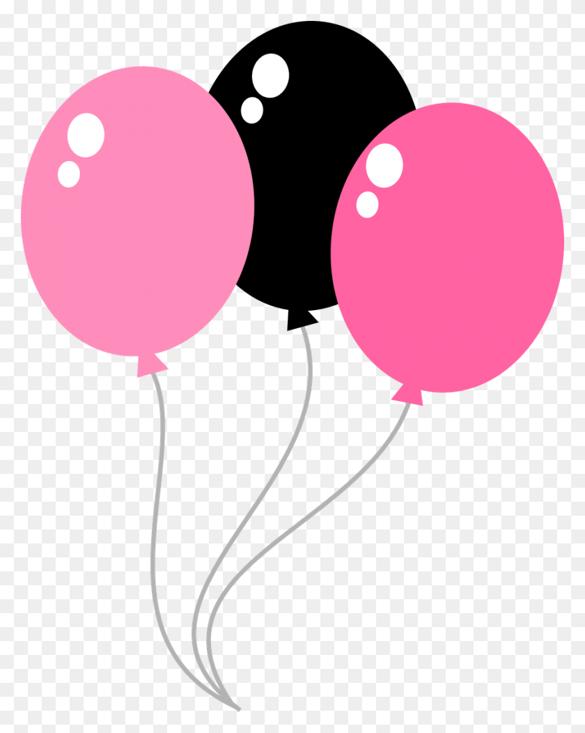 900x1145 Balloons - Pink Balloon Clipart