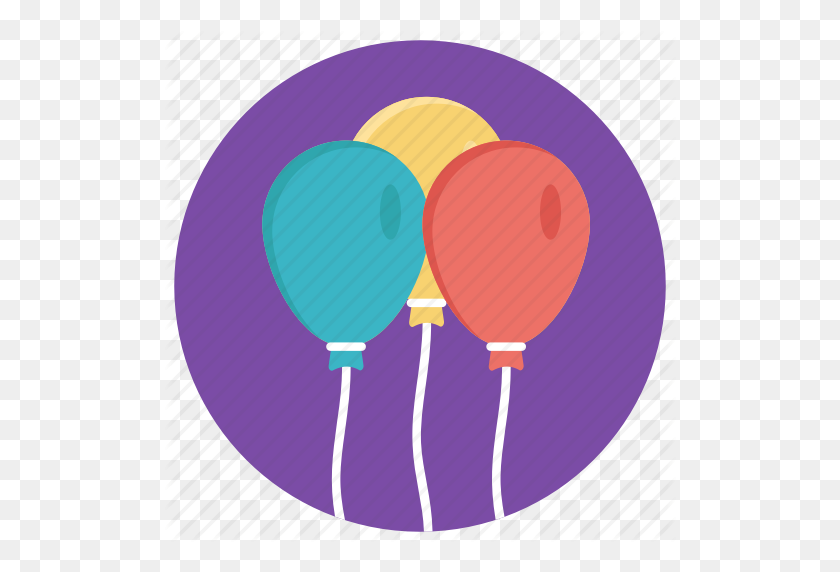 512x512 Balloons, Blue Balloon, Celebration, Decoration, Pink Balloon Icon - Blue Balloons PNG