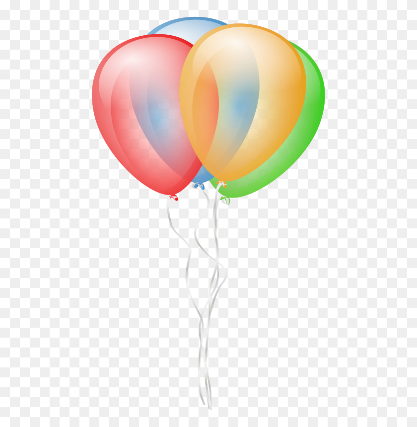 486x800 Balloons Clip Art - Party Balloons Clipart