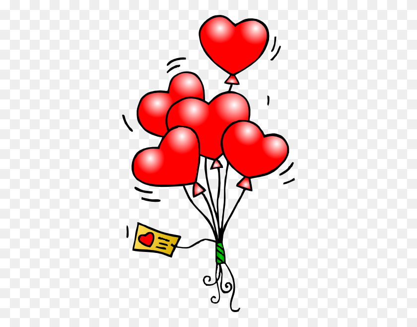 348x598 Balloons Clipart Cartoon - Cartoon Heart PNG