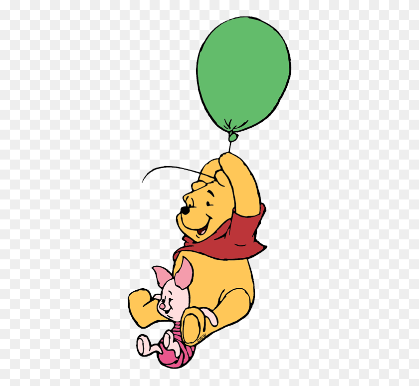 334x714 Balloons Clipart Winnie The Pooh - Water Balloon Fight Clipart