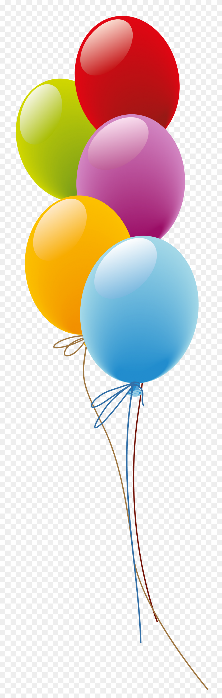 1246x4117 Balloons Confetti Clip Art Clipart Mail Balloon - Confetti Border PNG
