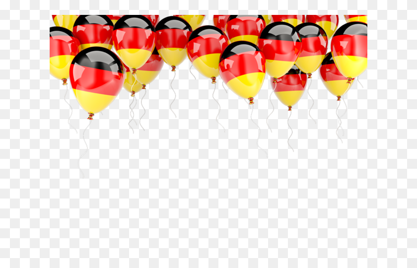 640x480 Воздушные Шары Рамка Иллюстрации Флага Германии - Германия Png