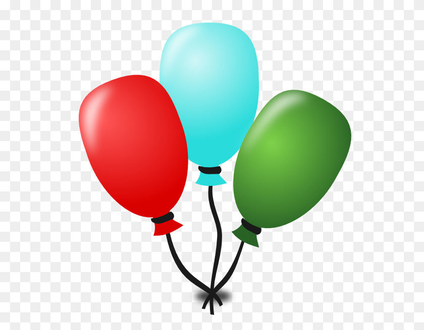 552x595 Balloons Png, Clip Art For Web - Balloons Clipart Transparent