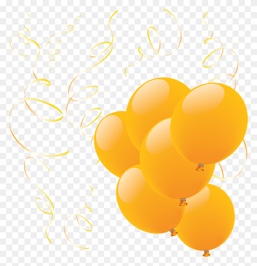 3512x3649 Balloon's Png Image - Gold Balloons PNG