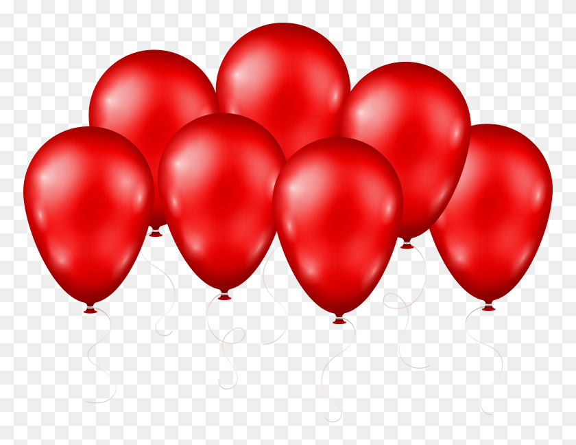 8000x6041 Balloons Red Transparent Png Clip Art Gallery - Red Balloon Clipart