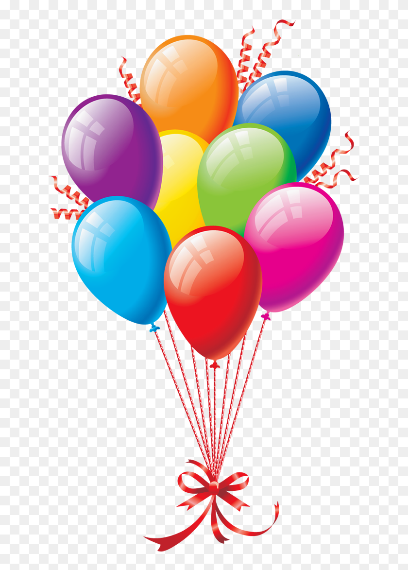 650x1113 Balloons Transparent - Happy Birthday Balloons PNG