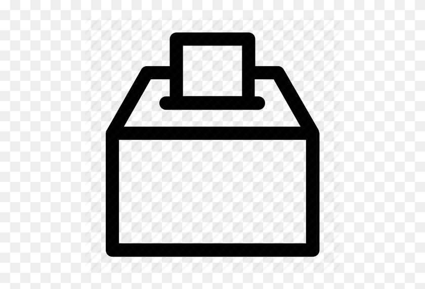 512x512 Voto, Urna, Elecciones, Papel, Cuadrado, Icono De Voto - Clipart De Urna