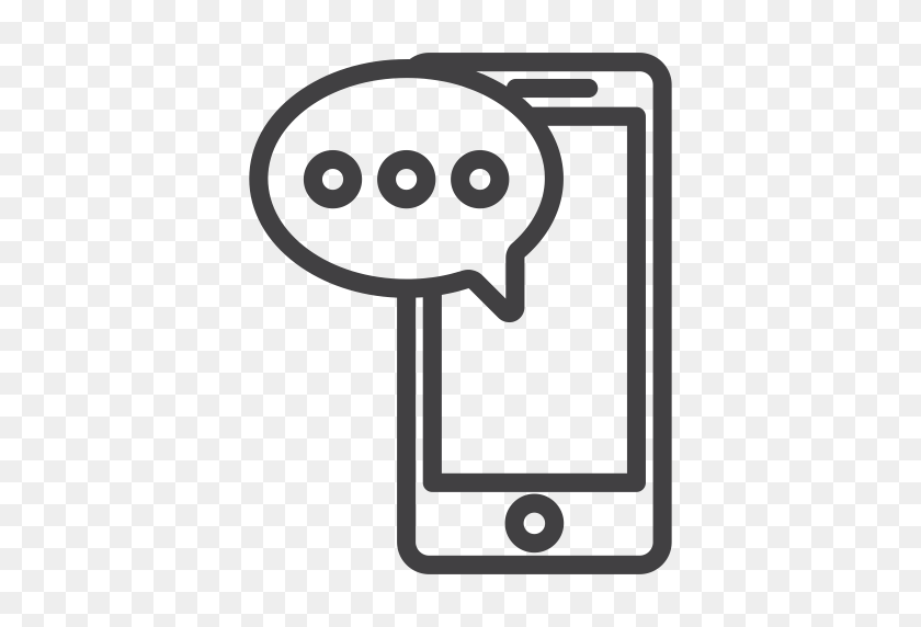 512x512 Baloom, Cellphone, Communication, Talk, Text, Texting Icon - Communication Icon PNG