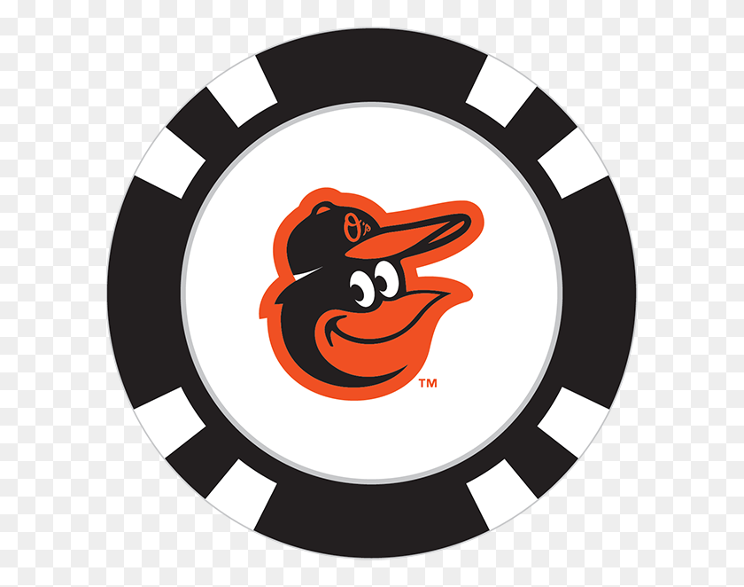 600x602 Baltimore Orioles Poker Chip Ball Marcador - Logotipo De Los Orioles Png