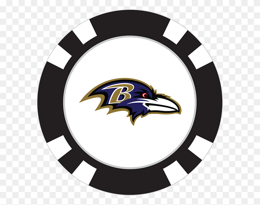 600x602 Baltimore Ravens Poker Chip Ball Marker - Baltimore Ravens Clipart