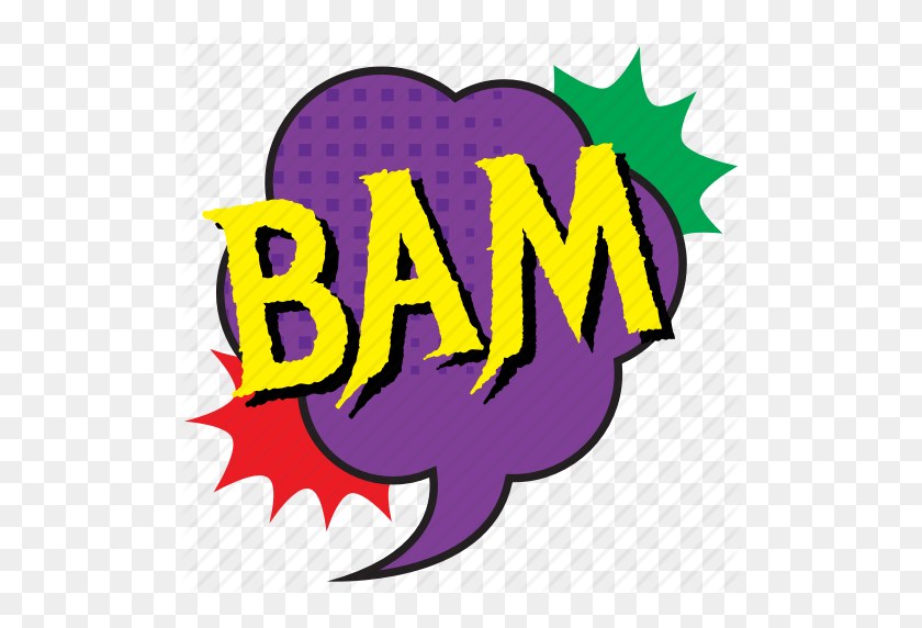 512x512 Bam, Bam Bubble, Bam Comic Balloon, Bam Pop Art, Blow Comic Bubble - Бам Png