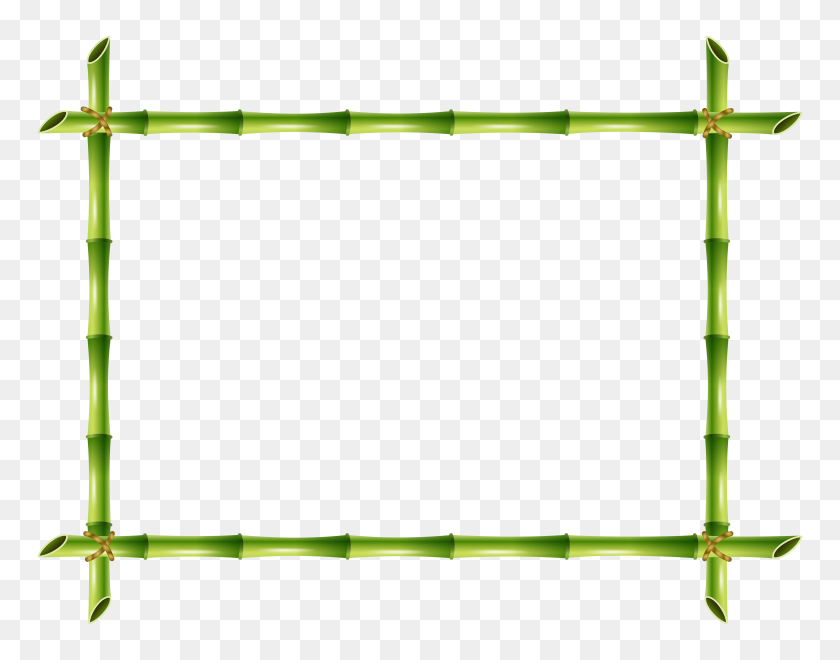 8000x6163 Bamboo Frame Png Transparent Clip Art Gallery - Rectangle Frame Clipart