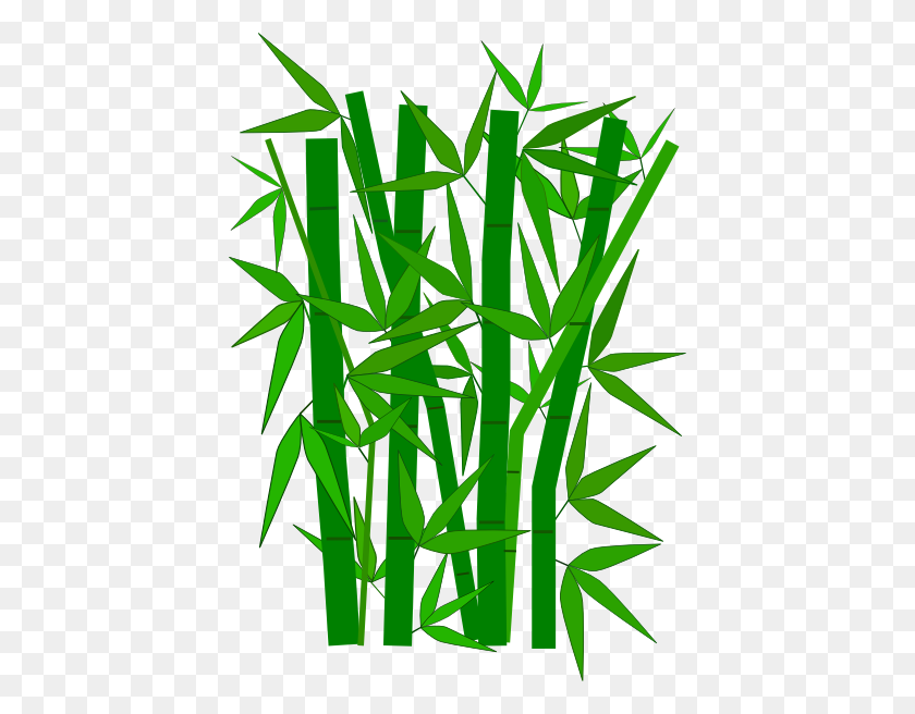 420x596 Bamboo Leaves Bamboo Clip Art Nature Teaching - Plateau Clipart
